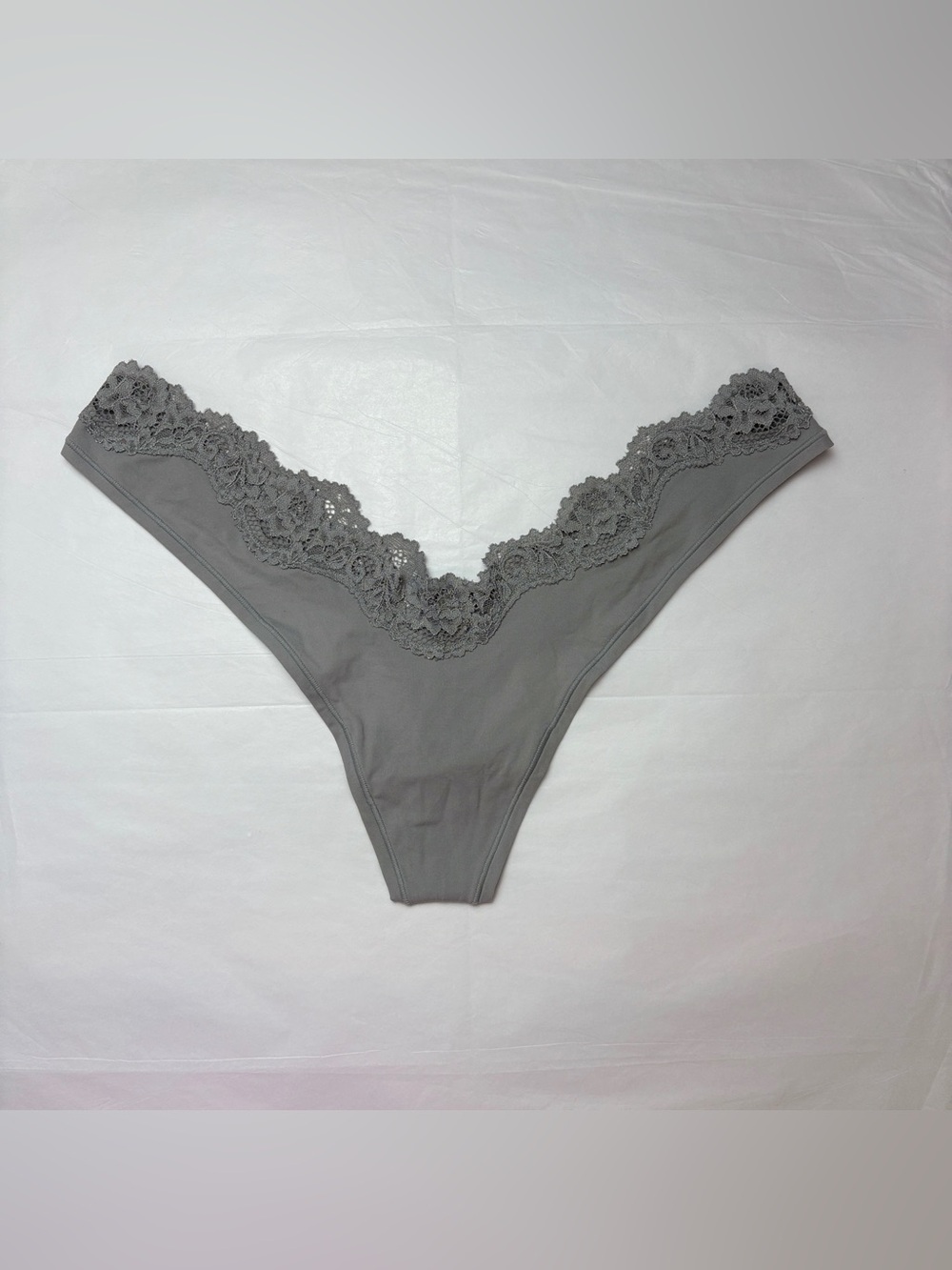 SKIMS Fits Everybody Lace Dipped Thong | Slate Tonal | Size 2X | NWOT 🏷️